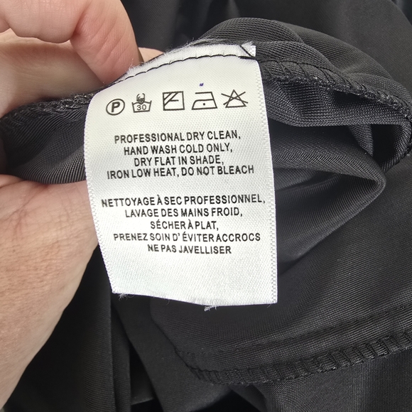 Jenny Yoo Black Velvet Jordan Asymmetrical Shoulder Formal Bridesmaid Dress 10 - Picture 16 of 16